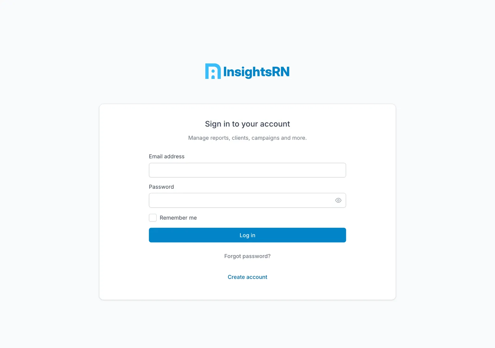 The InsightsRN sign-in page